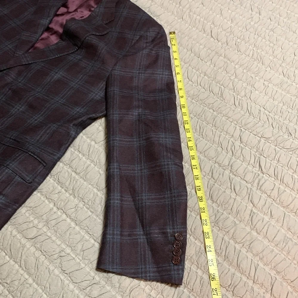 CANALI Italy Wool Cashmere Blend Men's Multi Color Plaid Blazer Large Academia